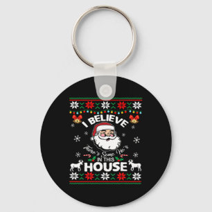 There's Some Hos In This House Funny Santa Claus C Keychain