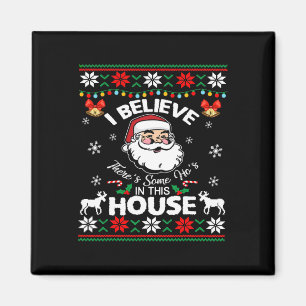 There's Some Hos In This House Funny Santa Claus C Magnet
