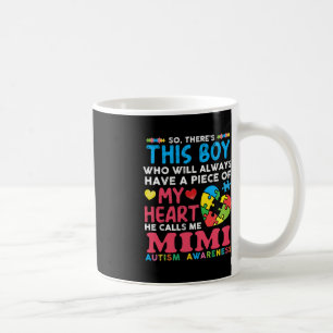 There's This Boy He Calls Me Mimi Autism Awareness Coffee Mug