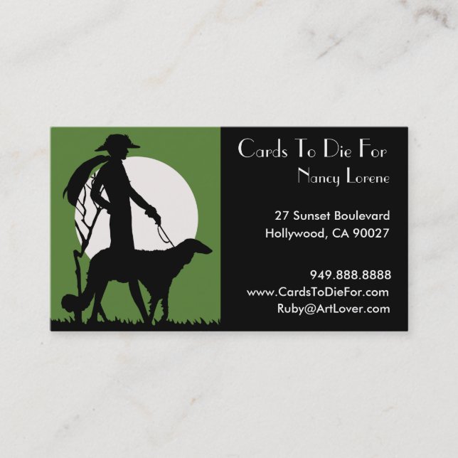 Theresa in Green - Business Cards (Front)