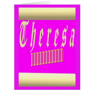 THERESA NOM OR ET ROSE GRAPHIQUE