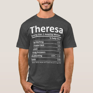 THERESA Nutrition Personalized Name Funny Gift T-Shirt