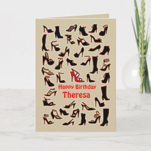 Theresa Shoes Happy Birthday Card