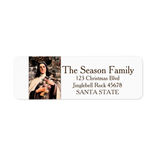 Therese de Lisieux Holiday Address Label