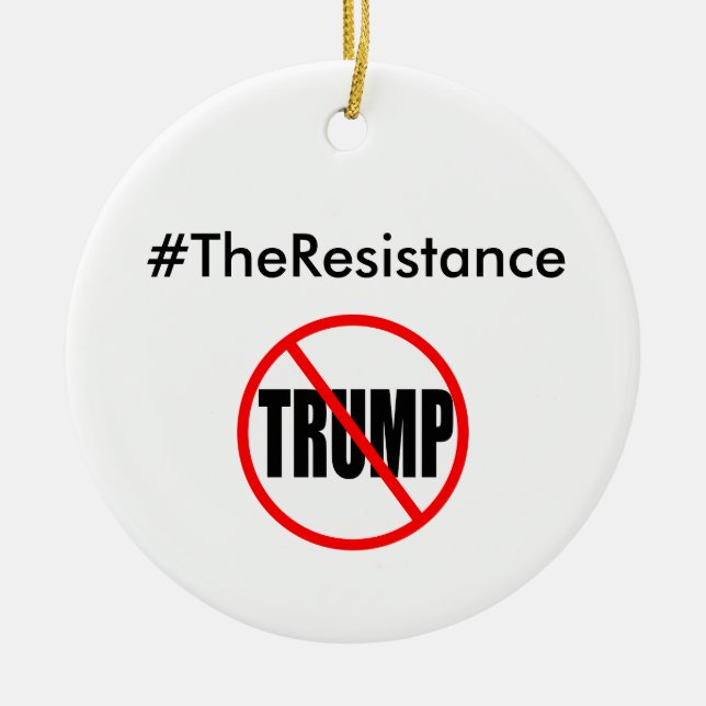 #TheResistance Ceramic Ornament (Front)