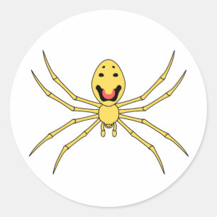 Theridion grallator AKA Happy Face Spider Classic Round Sticker