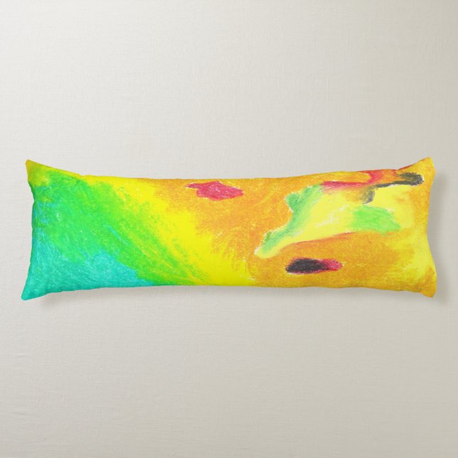 Thermal Abstract by AnyaC Body Pillow (Front)