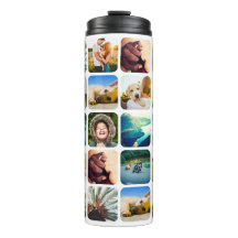 Thermal Bottle 10 Photo Rounded Template