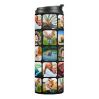 Thermal Bottle 10 Photo Rounded Template