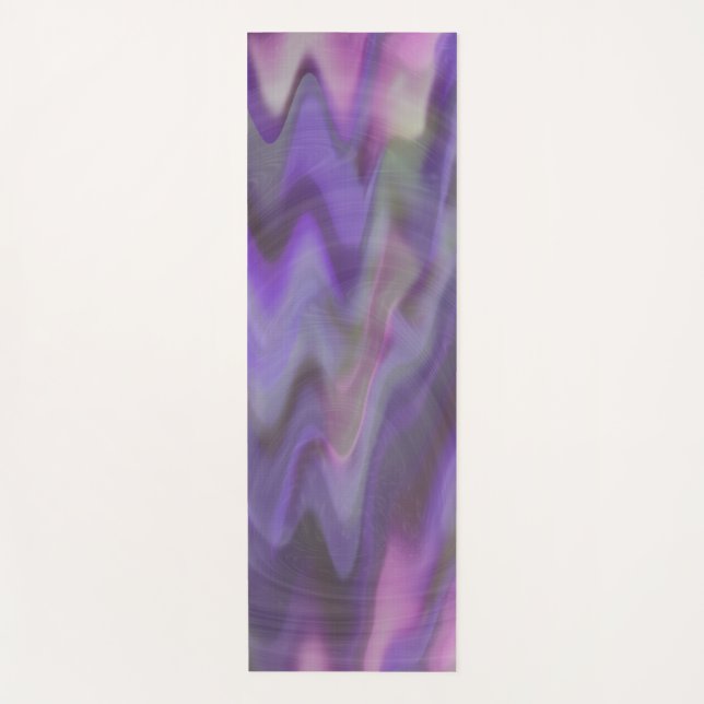 Thermal Purple Waves  Yoga Mat (Front)