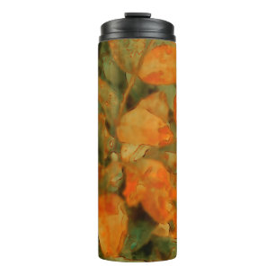 Thermal Tumbler Autumn Yellow Branch Watercolor