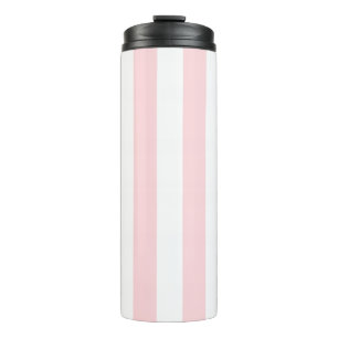 Thermal Tumbler Baby Pink & White Stripe