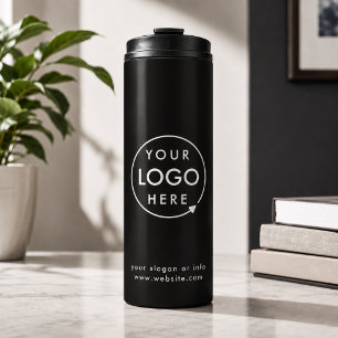 Thermal Tumbler Black Custom Logo Business Cup