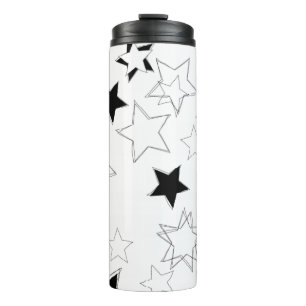 Thermal Tumbler Black & White Stars
