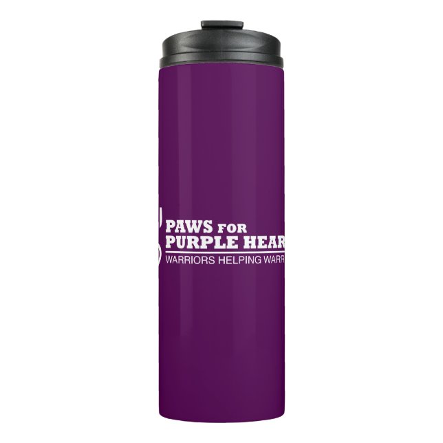 Thermal Tumbler Bottle - Purple w White Logo (Front)