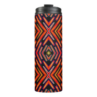 Thermal Tumbler Fiery Red Flame Orange Black