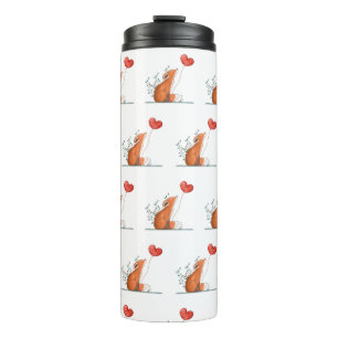 Thermal Tumbler Foxy Red Hearts