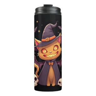 Thermal Tumbler Halloween Witch Cat