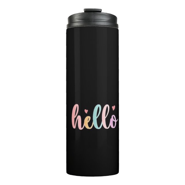 Thermal Tumbler hi hello hall d'accueil bouteille  (Devant)