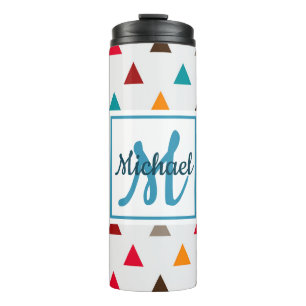 Thermal Tumbler - Personalised Monogram Triangles