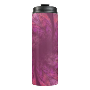Thermal Tumbler Transparent Purple Petals Fractal