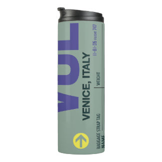 Thermal Tumbler – Travel Tag Inspired Design