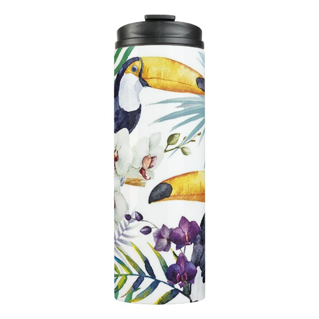 Thermal Tumbler - Two Tropical Birds (Front)
