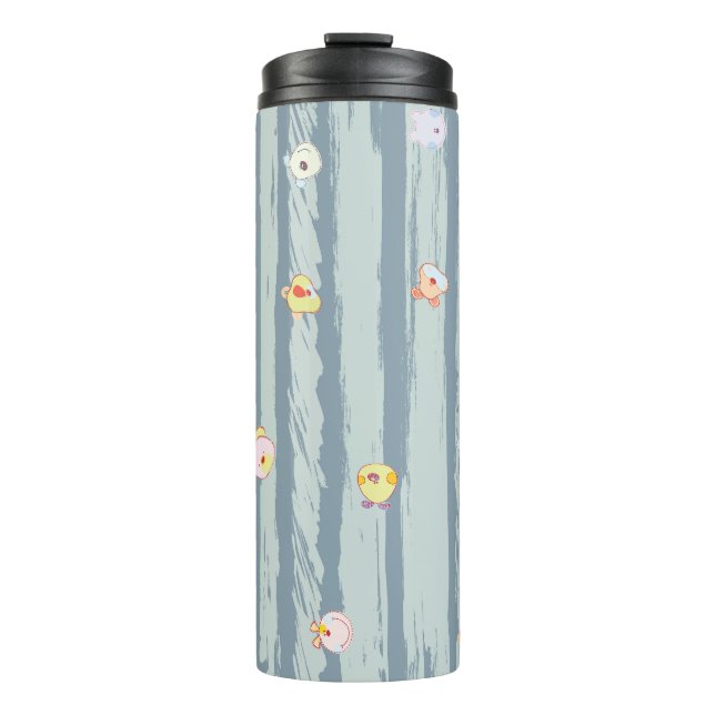 Thermal Tumbler – Whimsy Faces (Front)