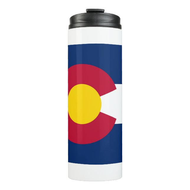 Thermal Tumbler with flag of Colorado State, USA (Front)