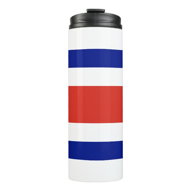Thermal Tumbler with flag of Costa Rica (Front)