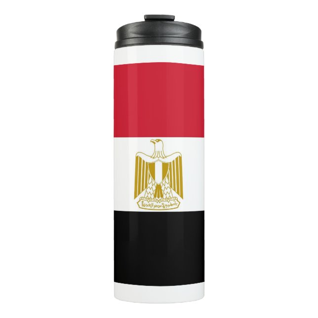 Thermal Tumbler with flag of Egypt (Front)