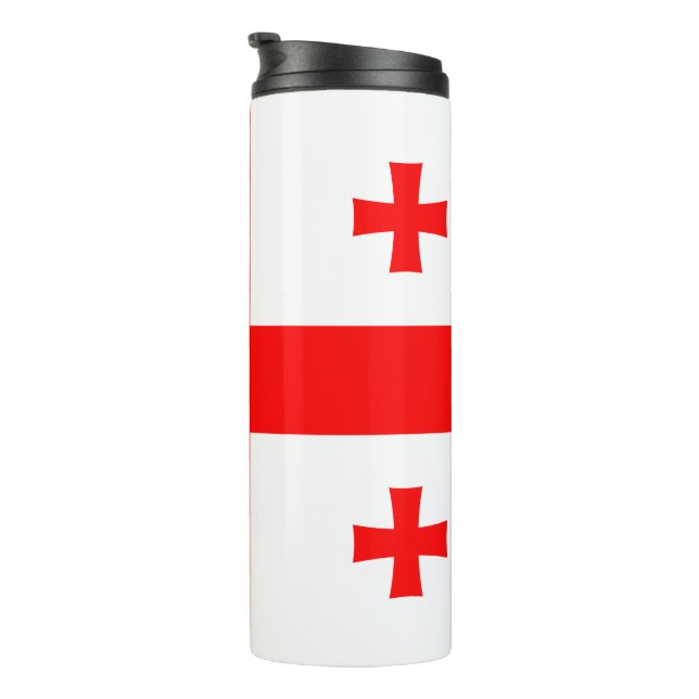 Thermal Tumbler with flag of Georgia (Rotated Right)