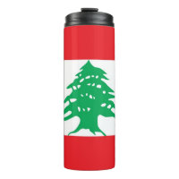 Thermal Tumbler with flag of Lebanon