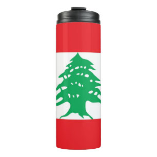 Thermal Tumbler with flag of Lebanon