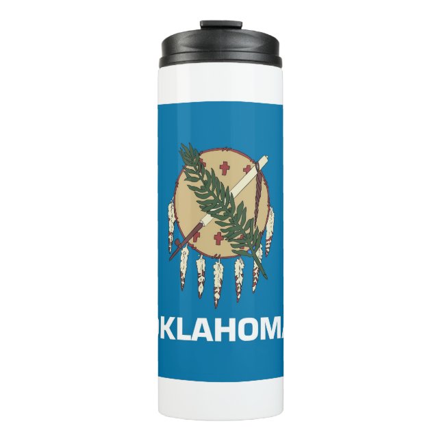 Thermal Tumbler with flag of Oklahoma, USA (Front)