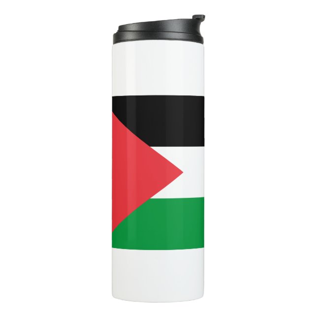 Thermal Tumbler with flag of Palestine (Rotated Left)