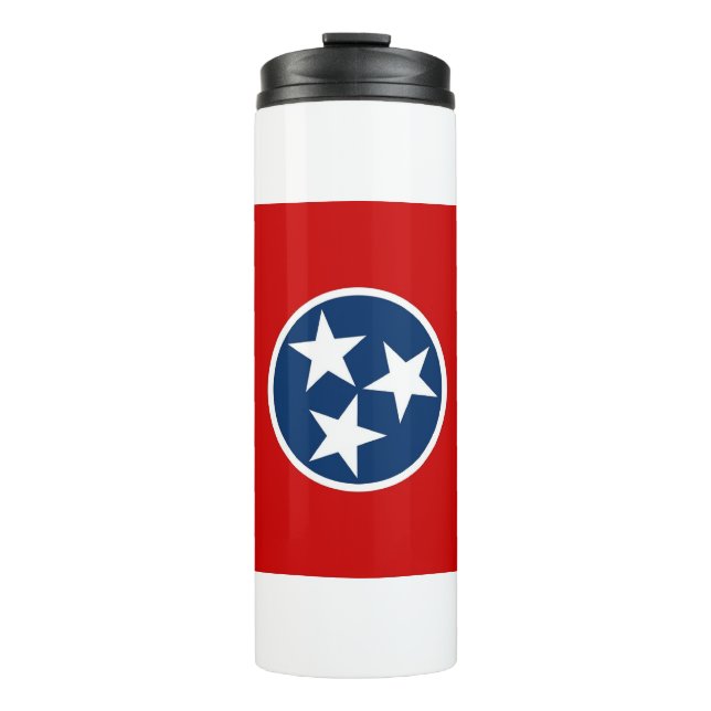 Thermal Tumbler with flag of Tennessee, USA (Front)