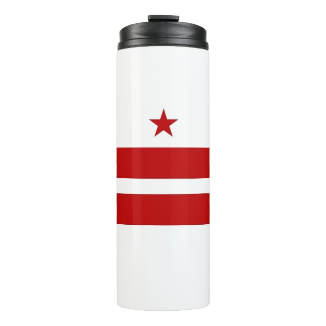 Thermal Tumbler with flag of Washington DC, USA (Front)