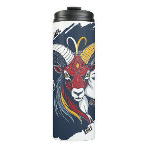 Thermal Vaso Lady Aries - Zodiac Woman Thermal Tumbler