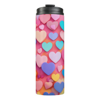 Thermal Water Bottle with Heart Design