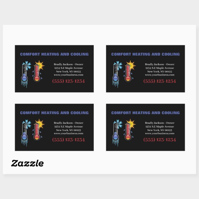 Thermometer Air Conditioning Heating Professional Sticker (Sheet)