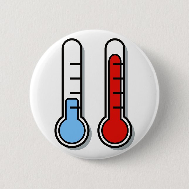 thermometer cold cold cold 2 inch round button (Front)