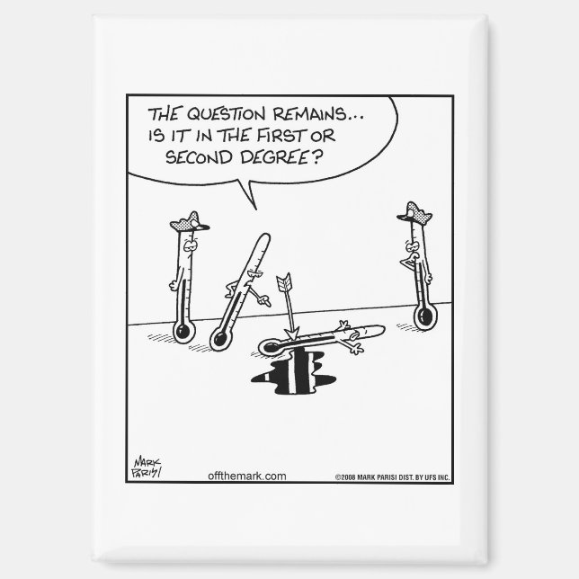 Thermometer Murder 1st or 2nd degree Magnet (Front)