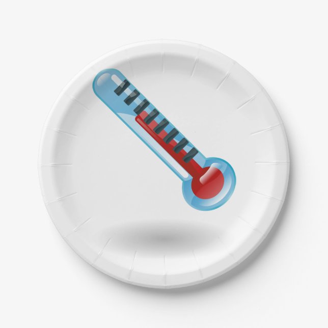Thermometer Temperature Paper Plates (Front)