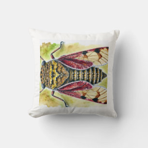 Thermonotus insect 310824IREF214 - Watercolor Throw Pillow