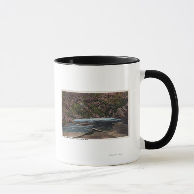 Thermopolis, WY - Big Horn Hot Springs View Mug (Right)
