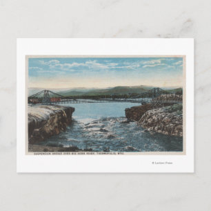 Thermopolis, WY - View of Bridge over Big Horn Postcard