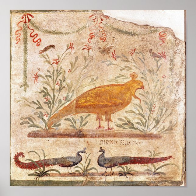 thermopolium  depicting phoenix and inscription poster (Front)