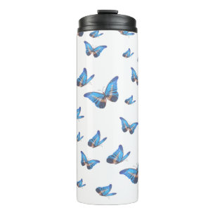 Thermos papillon bleu