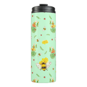 Thermosflasche mit Bienen und Glückskäfer Thermal Tumbler